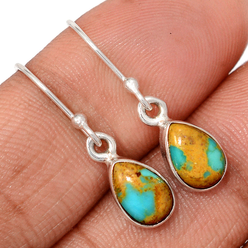 1.1" Number 8 Mine Turquoise Earrings - ATQE20