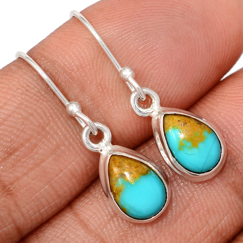 1.1" Number 8 Mine Turquoise Earrings - ATQE21