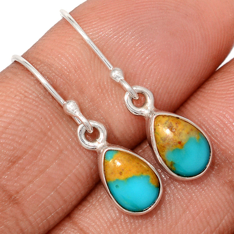 1.1" Number 8 Mine Turquoise Earrings - ATQE23