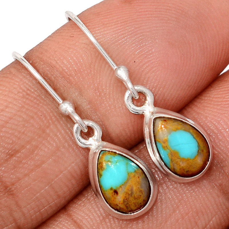 1.1" Number 8 Mine Turquoise Earrings - ATQE24