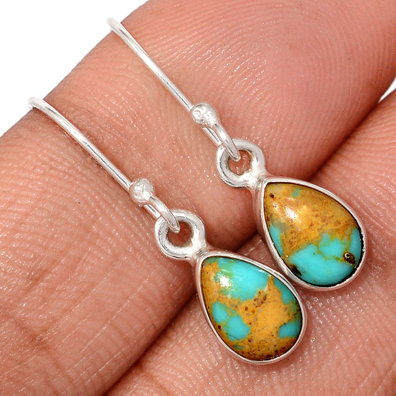 1.1" Number 8 Mine Turquoise Earrings - ATQE25