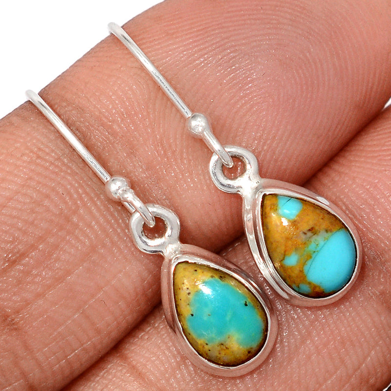 1.1" Number 8 Mine Turquoise Earrings - ATQE26