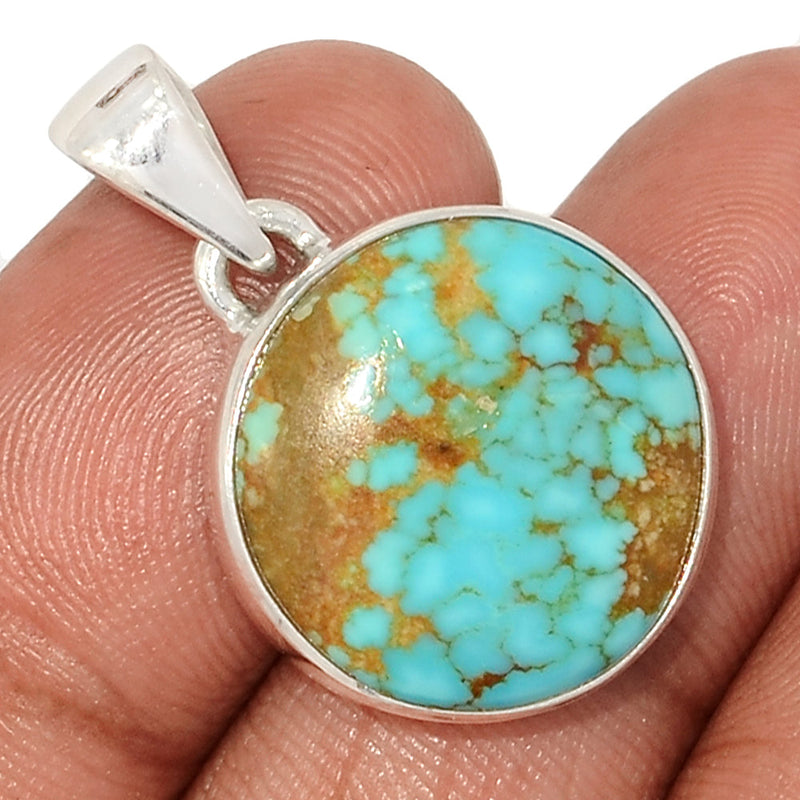 1.1" Heart - Number 8 Mine Turquoise Pendants - ATQP511