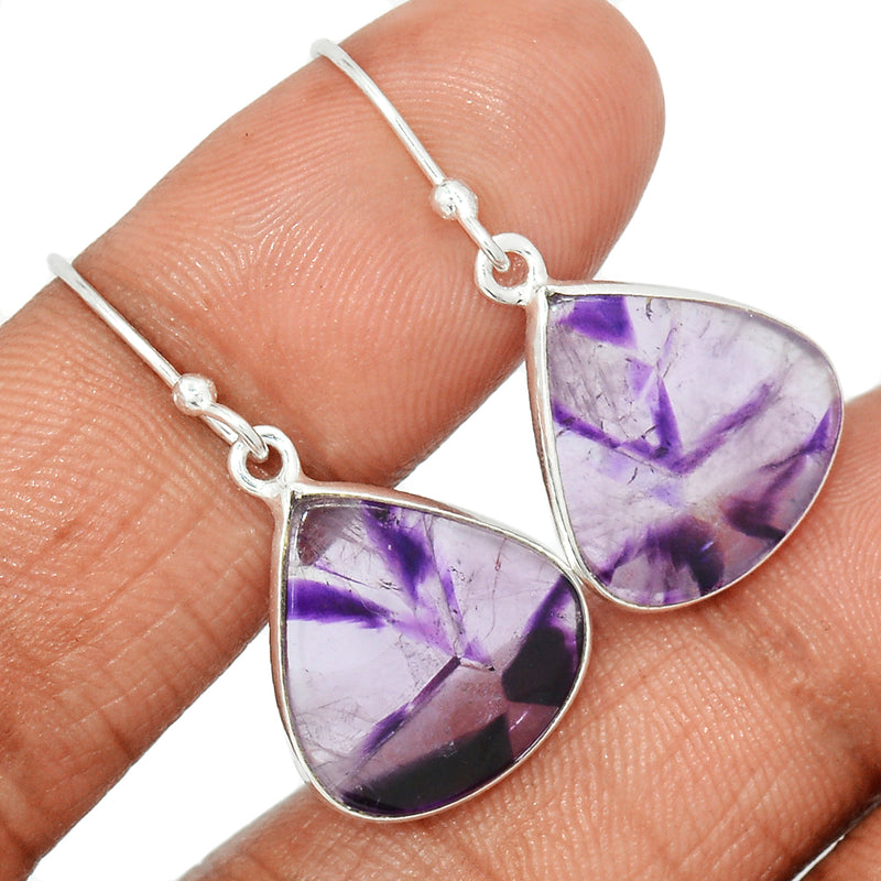 1.3" Atomic Amethyst Star Earrings - ATSE39
