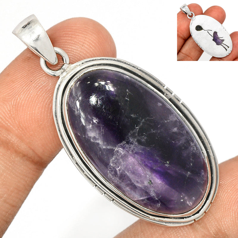 1.8" Ballon Girl - Atomic Amethyst Star Pendants - ATSP642
