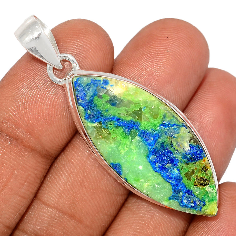 2.1" Azurite Druzy Pendants - AZDP429