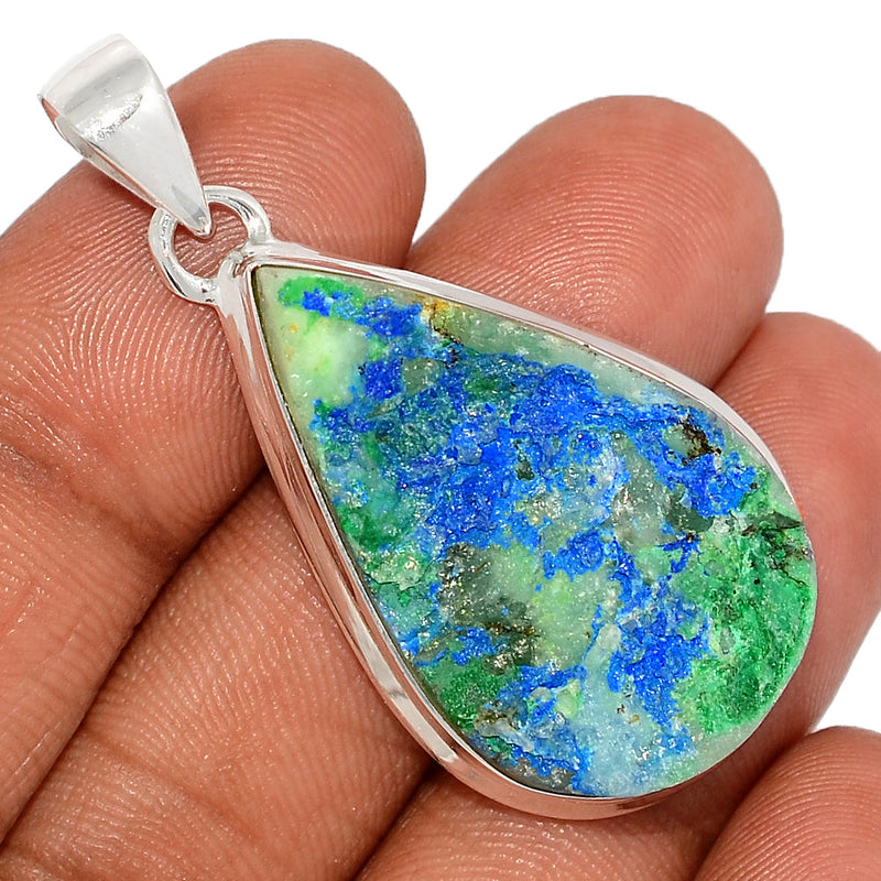 1.8" Azurite Druzy Pendants - AZDP444