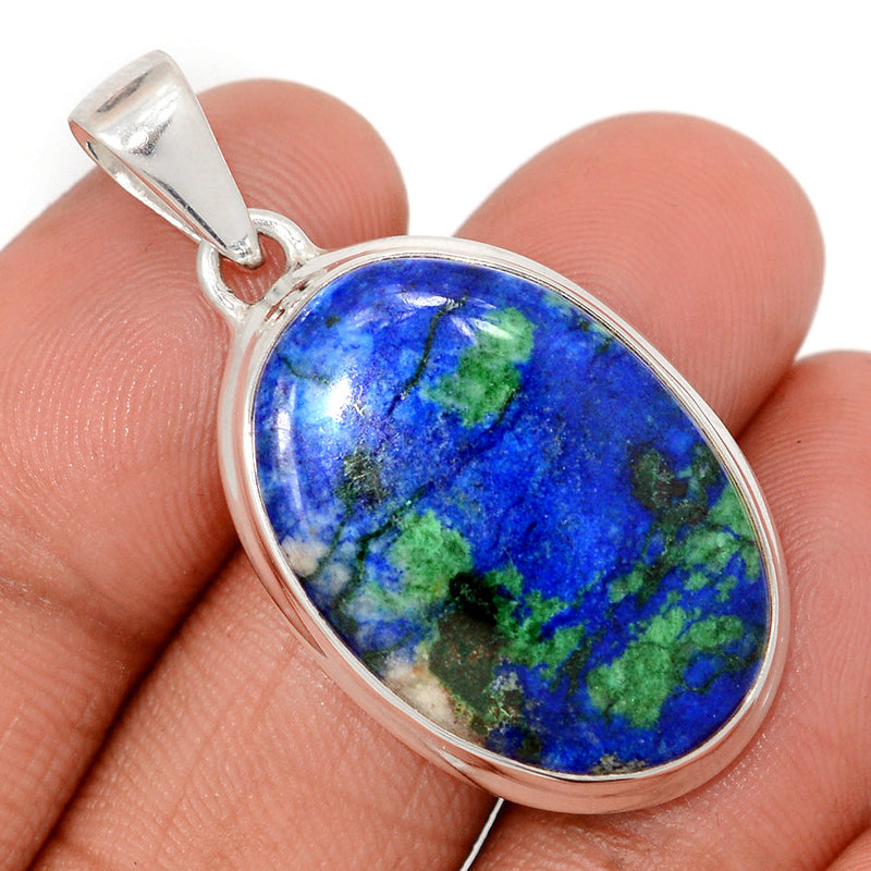 1.6" Azurite In Malachite Pendants - AZUP839