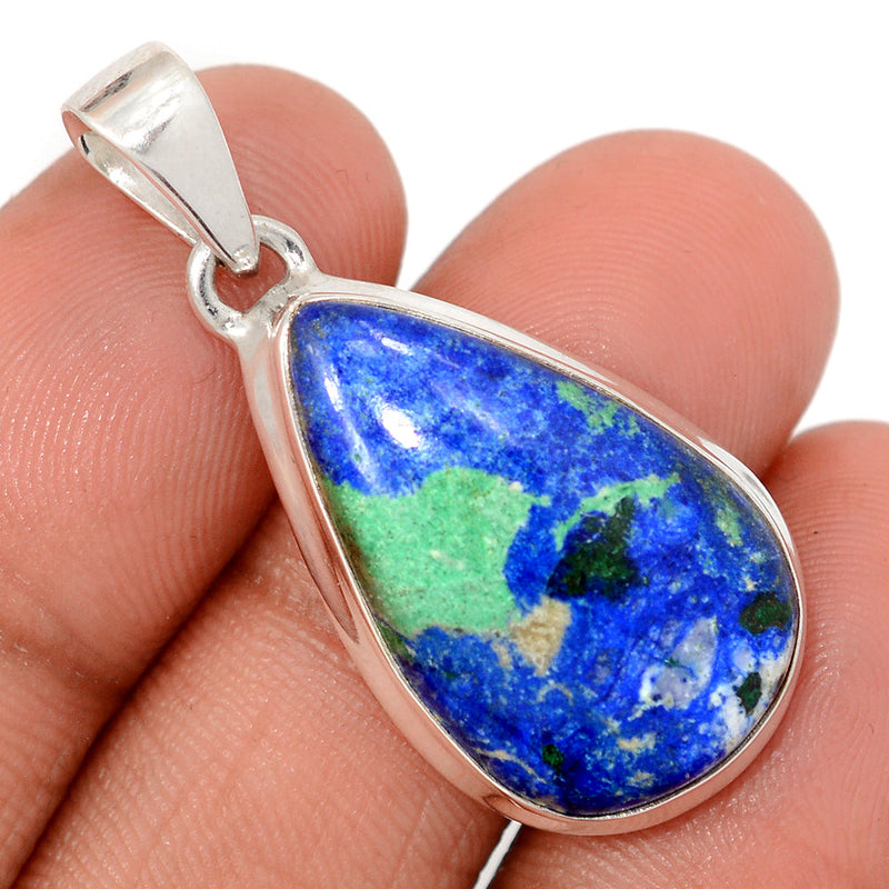 1.5" Azurite In Malachite Pendants - AZUP840