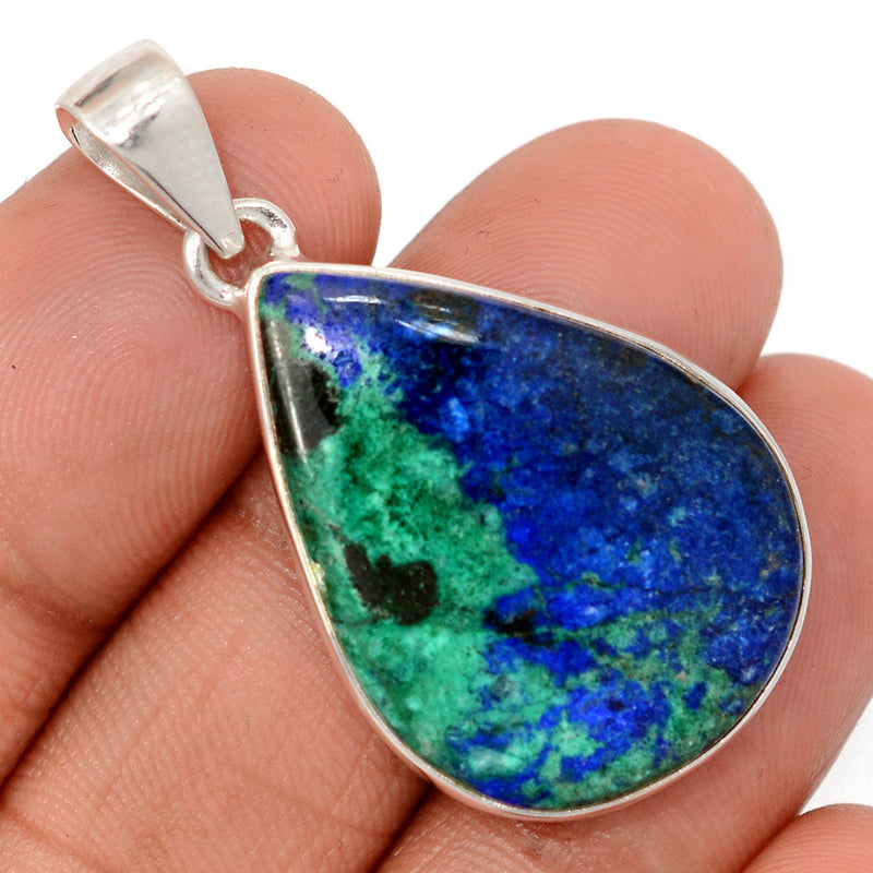 1.6" Azurite In Malachite Pendants - AZUP876