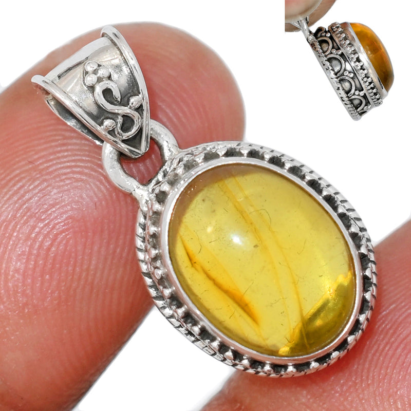 1" Fine Filigree - Baltic Amber Pendants - BAMP1101