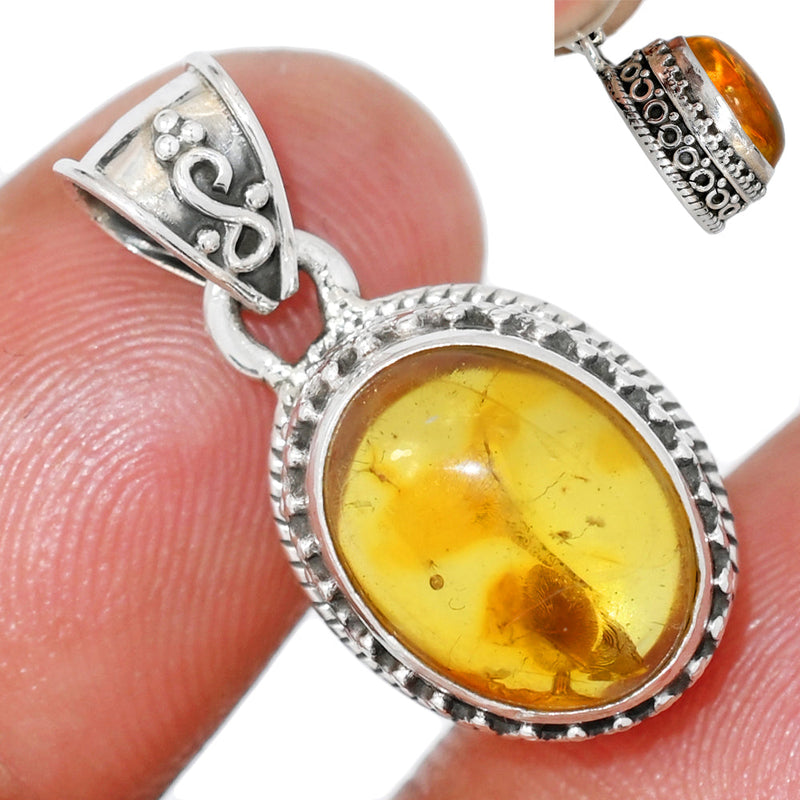 1" Fine Filigree - Baltic Amber Pendants - BAMP1105