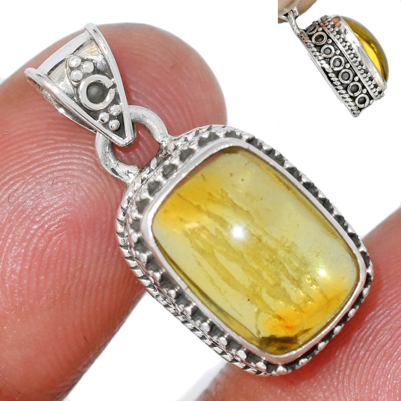 1.1" Fine Filigree - Baltic Amber Pendants - BAMP1112
