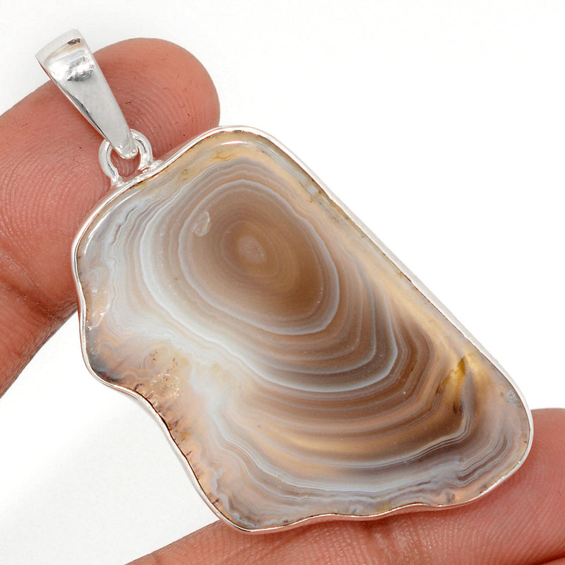 2.2" Botswana Agate Slice Pendants - BASP313