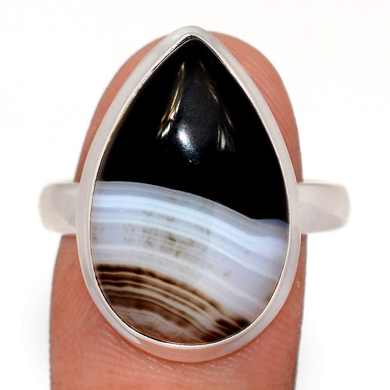 Black Banded Agate Ring - BBAR1082