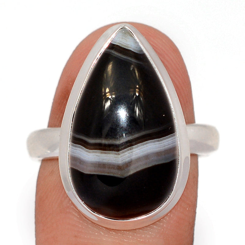 Black Banded Agate Ring - BBAR1085