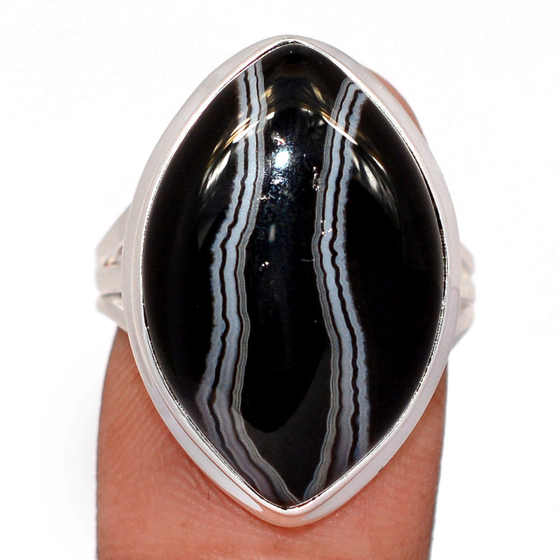 Black Banded Agate Ring - BBAR1091