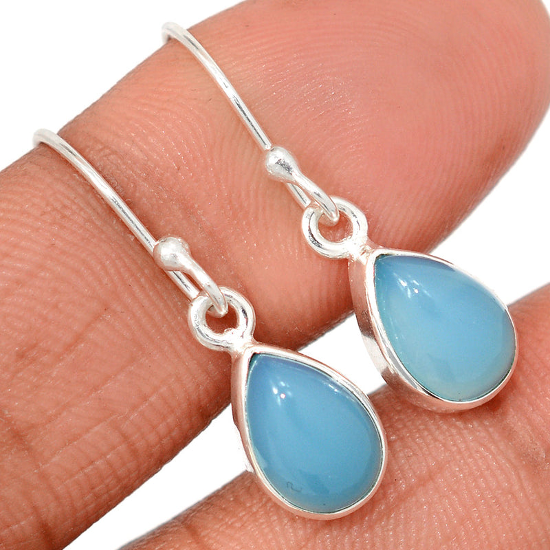 1.1" Blue Chalcedony Earrings - BCDE466