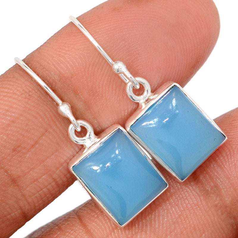 1.2" Blue Chalcedony Earrings - BCDE467
