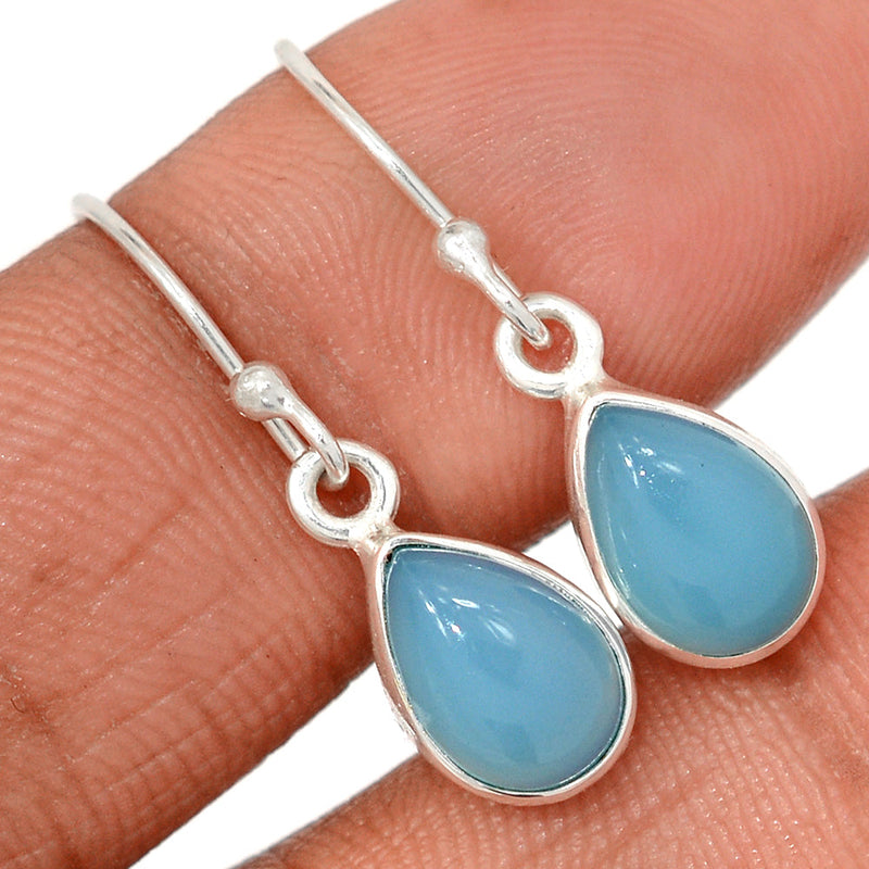 1.1" Blue Chalcedony Earrings - BCDE468