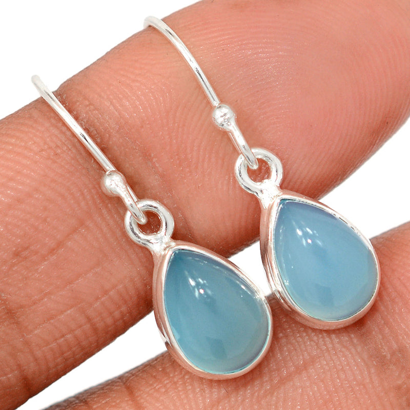 1.1" Blue Chalcedony Earrings - BCDE469