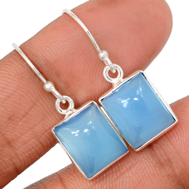 1.2" Blue Chalcedony Earrings - BCDE470