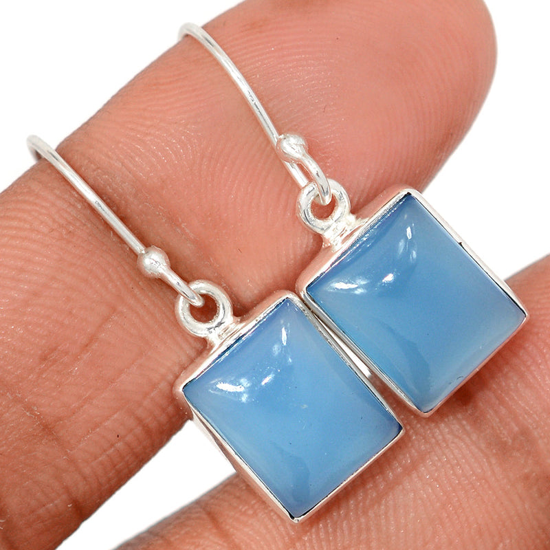 1.2" Blue Chalcedony Earrings - BCDE474