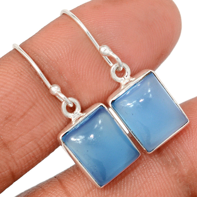 1.2" Blue Chalcedony Earrings - BCDE481
