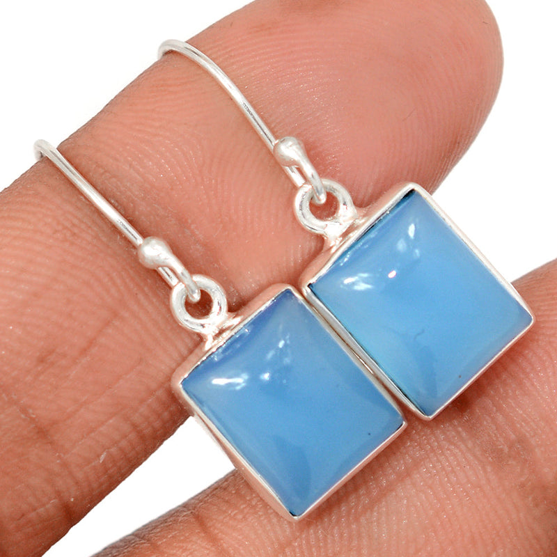 1.2" Blue Chalcedony Earrings - BCDE485