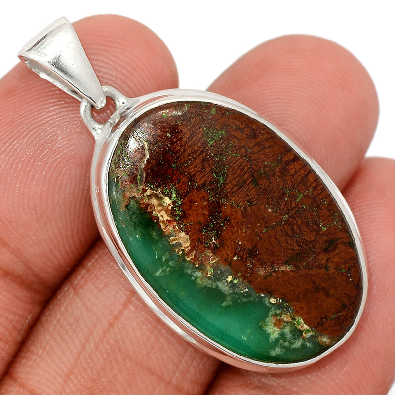 1.6" Boulder Chrysoprase Pendants - BCPP811