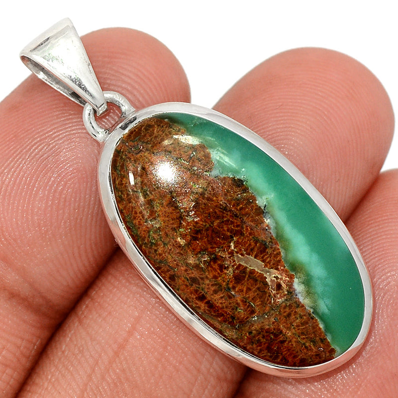 1.6" Boulder Chrysoprase Pendants - BCPP819