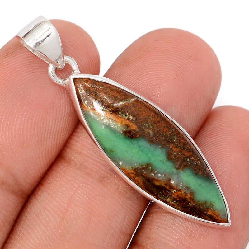 1.6" Boulder Chrysoprase Pendants - BCPP835