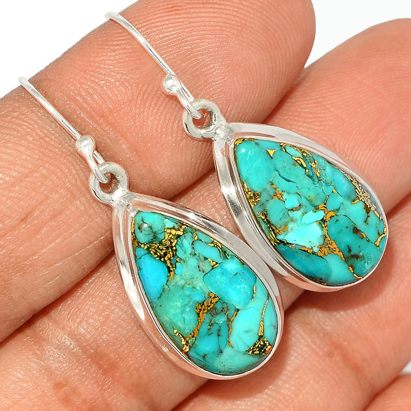 1.6" Blue Copper Turquoise Earrings - BCTE2100