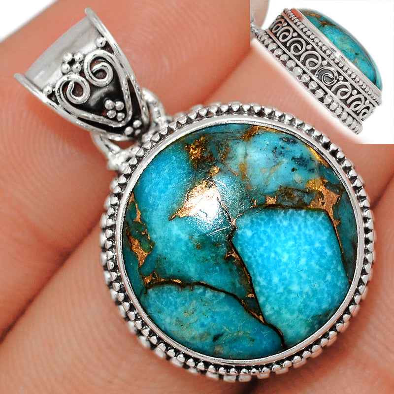 1.2" Blue Copper Turquoise Pendants - BCTP1180