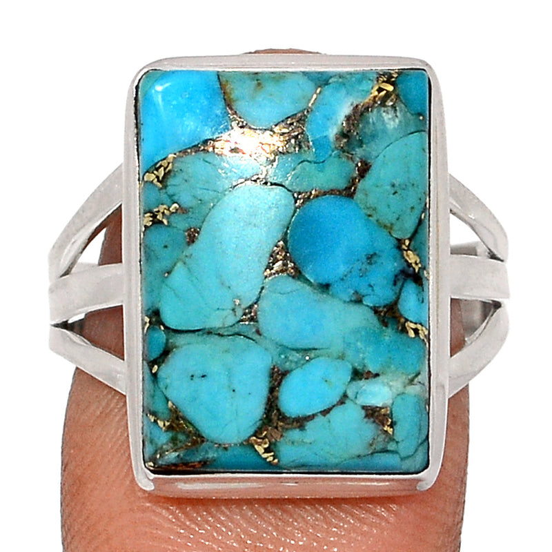 Blue Copper Turquoise Ring - BCTR1768