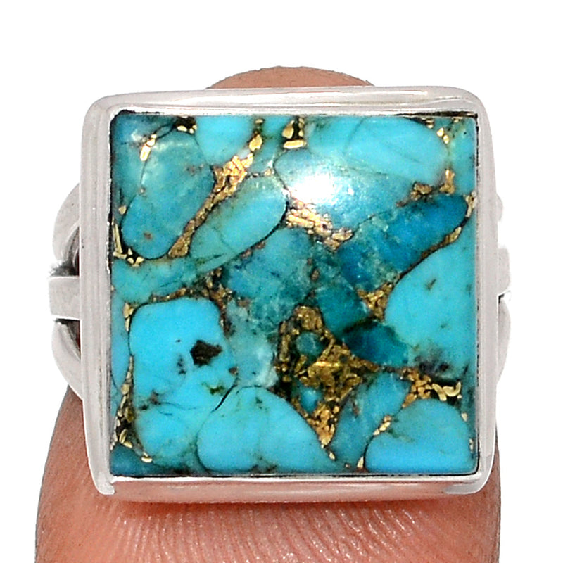 Blue Copper Turquoise Ring - BCTR1786