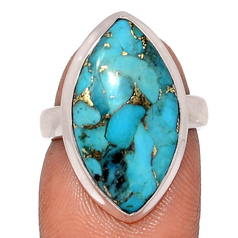 Blue Copper Turquoise Ring - BCTR1789