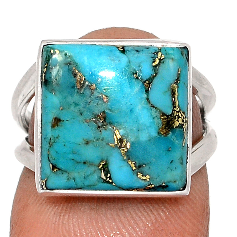 Blue Copper Turquoise Ring - BCTR1791