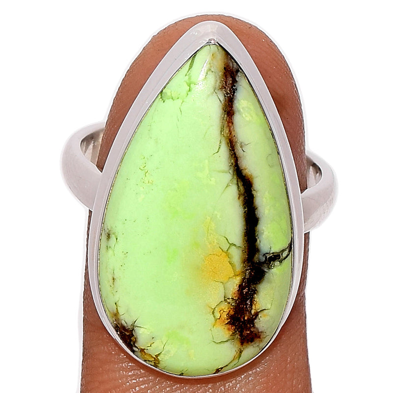 Boulder Lemon Chrysoprase Ring - BDLR12