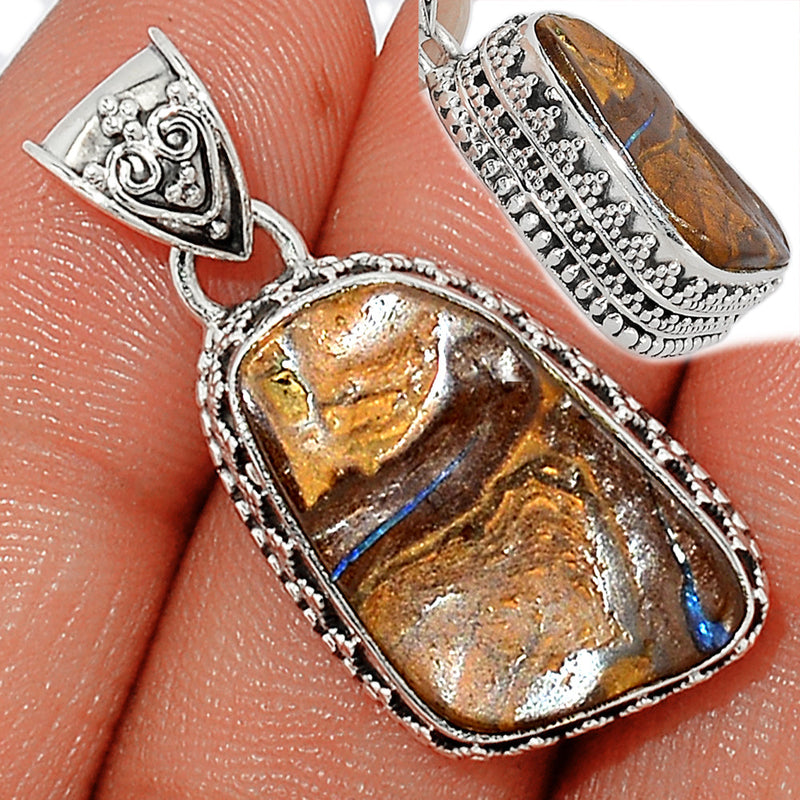 1.3" Fine Filigree - Boulder Opal Pendants - BDOP1362