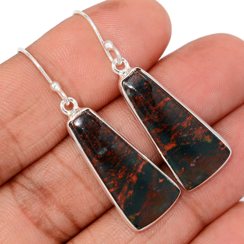 1.7" Blood Stone Earrings - BDSE707
