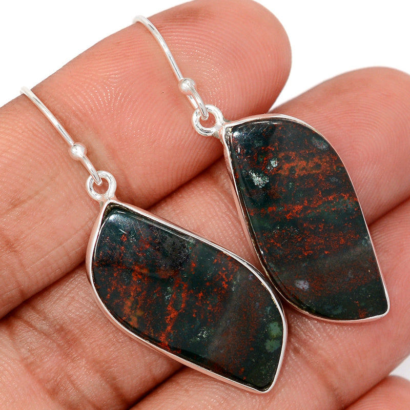 1.7" Blood Stone Earrings - BDSE708