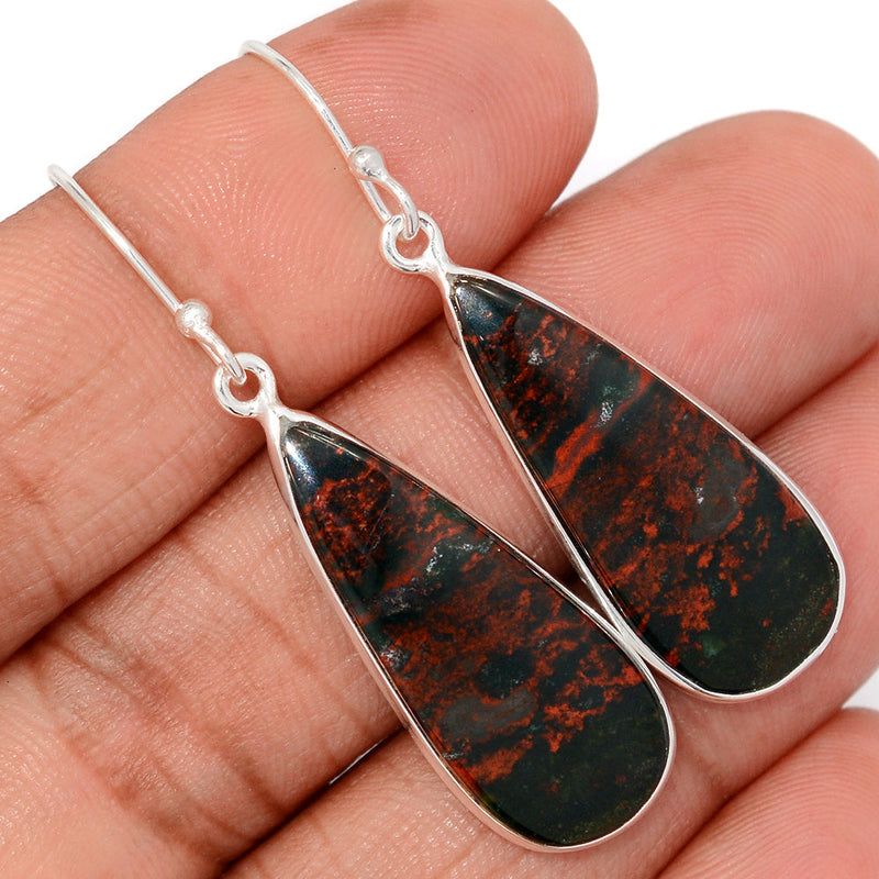 1.8" Blood Stone Earrings - BDSE709