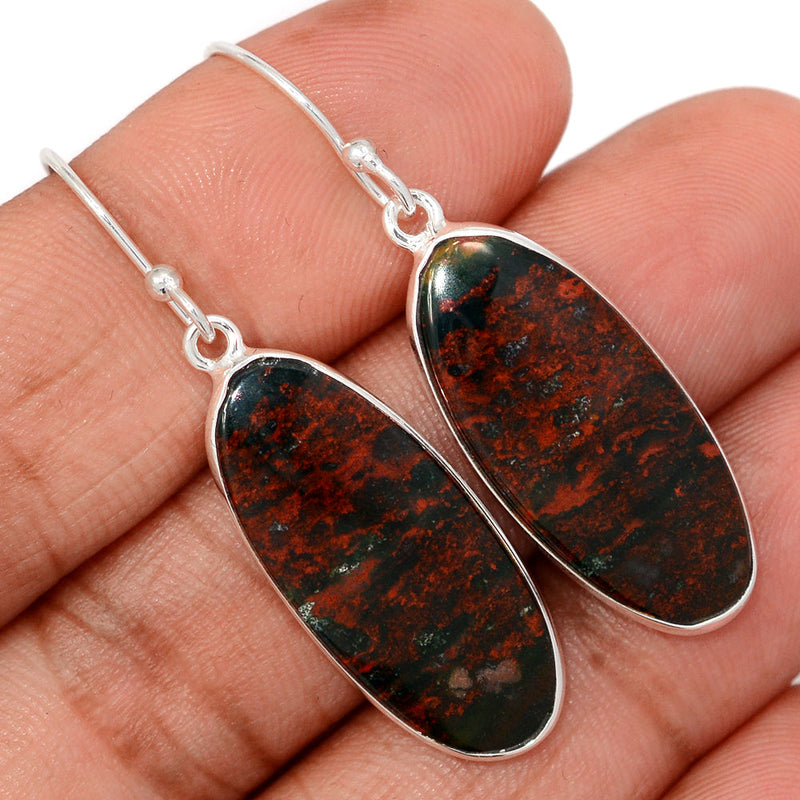 1.8" Blood Stone Earrings - BDSE715