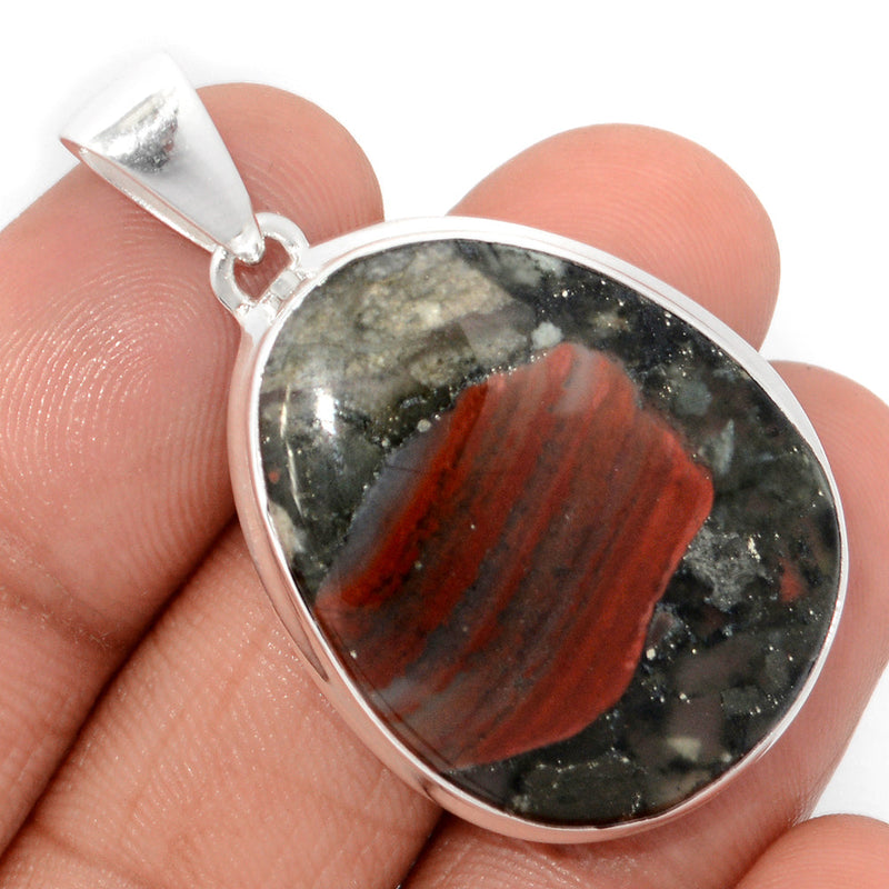 1.7" Blood Stone Pendants - BDSP1797