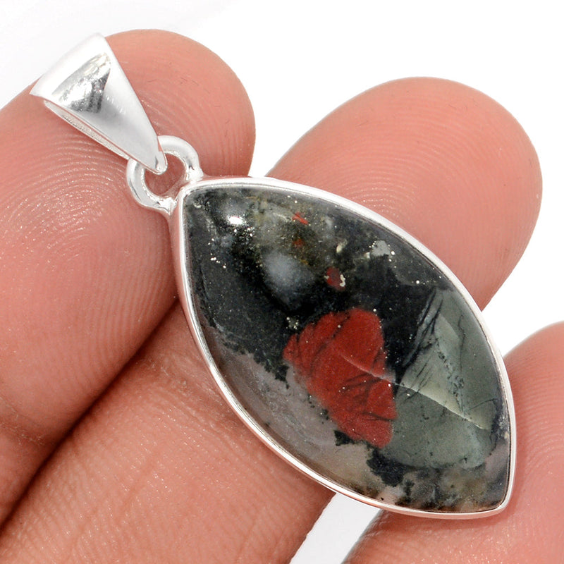 1.6" Blood Stone Pendants - BDSP1806