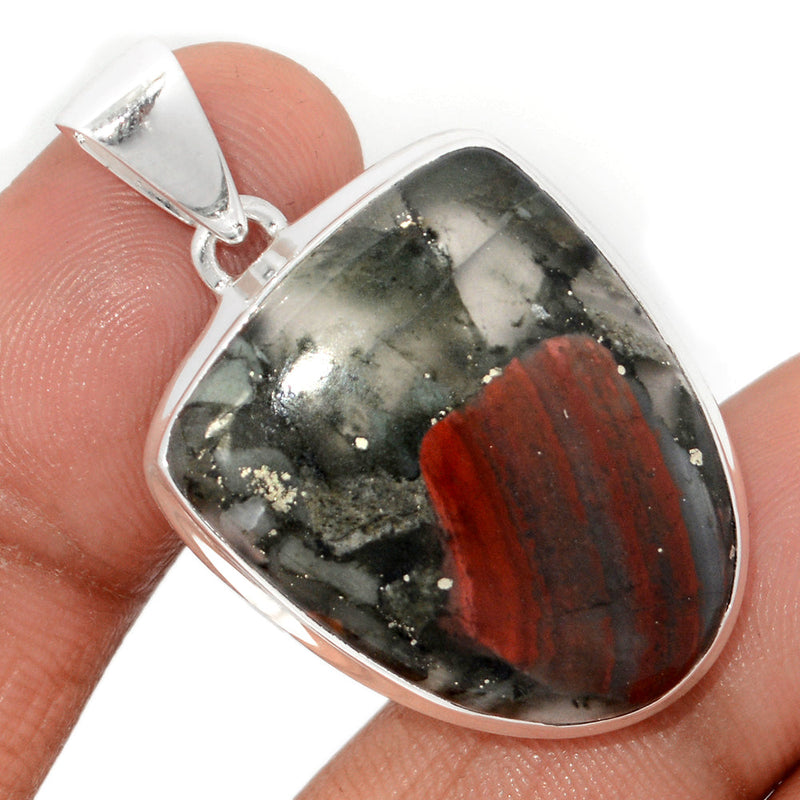 1.6" Blood Stone Pendants - BDSP1815