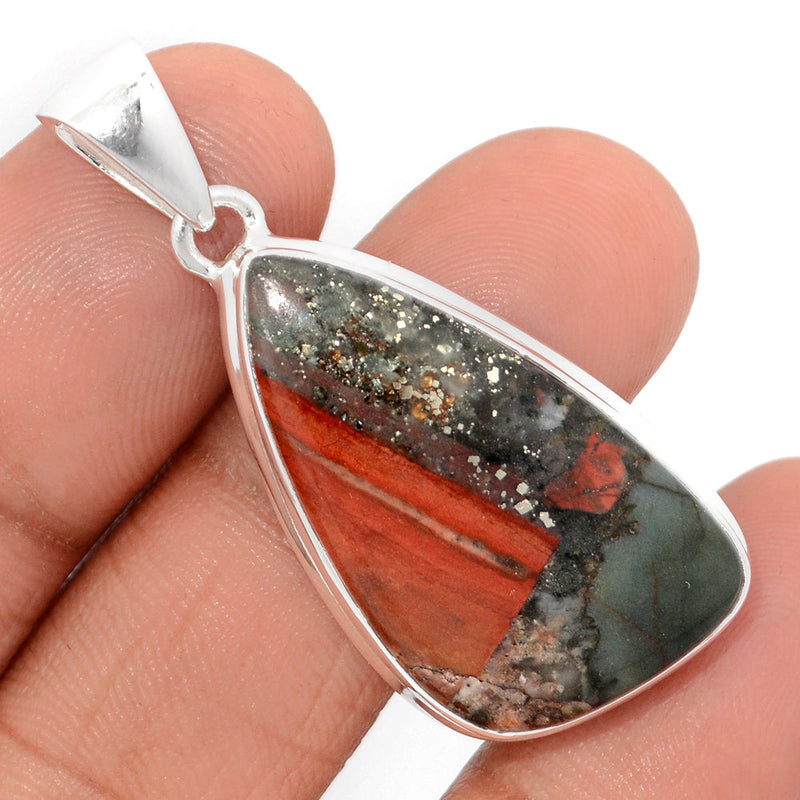 1.7" Blood Stone Pendants - BDSP1816