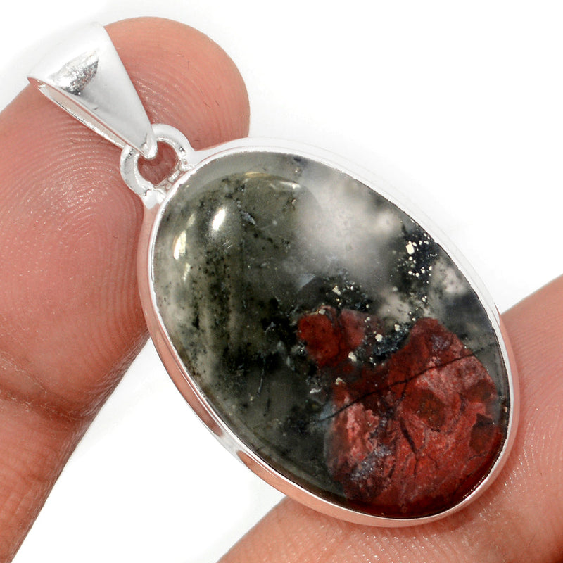 1.6" Blood Stone Pendants - BDSP1817