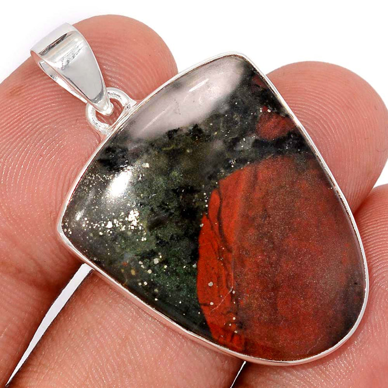 1.6" Blood Stone Pendants - BDSP1840